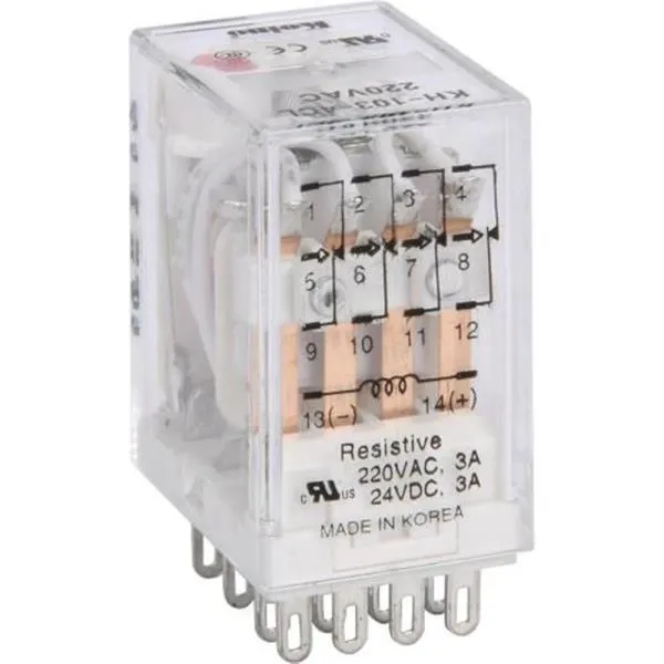 건흥전기 미니어처 파워 릴레이 KH-103-4CL-220VAC LED내장형 가격비교 규격표