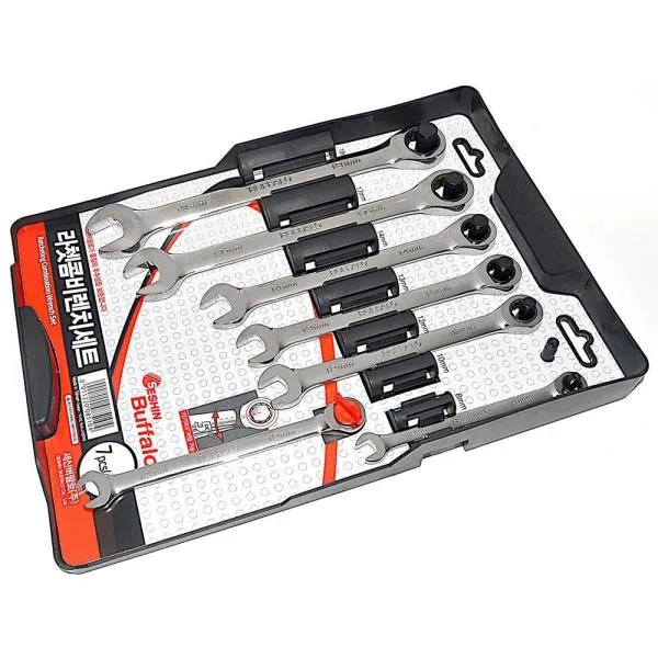 세신버팔로 라쳇콤비렌치세트 7pcs 8-19mm 수공구 렌찌 랜치 가격비교 규격표