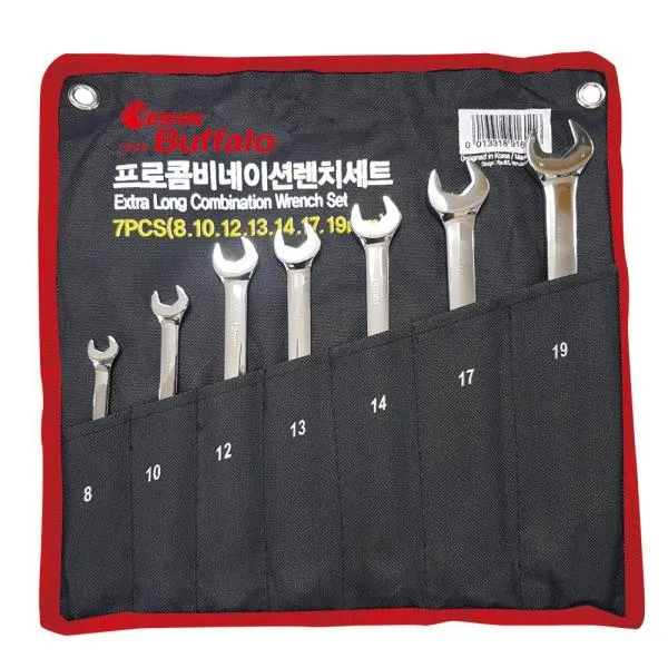 세신버팔로 프로 콤비네이션렌치세트 7pcs(mm) 8, 10, 12, 13, 14, 17, 19mm 렌찌 조합 수공구 가격비교 규격표