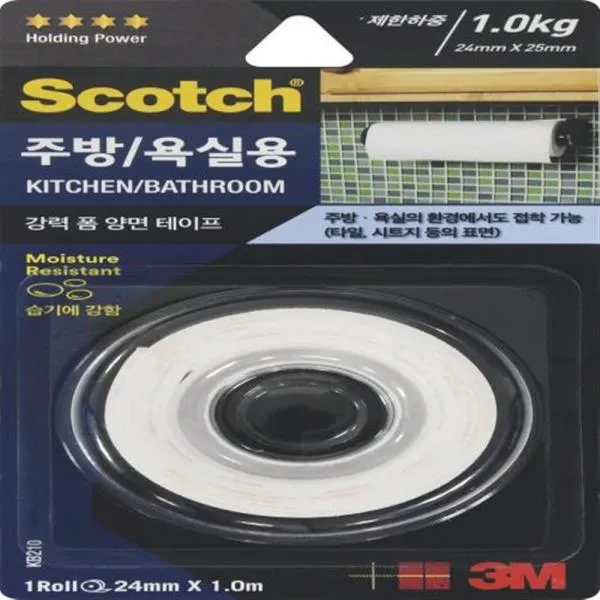 3M 강력 폼 양면테이프-욕실 주방용 KB210 24mm 가격비교 규격표