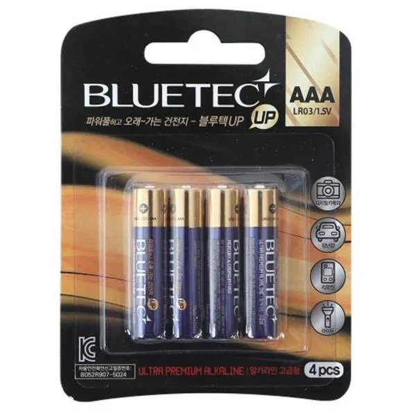 블루텍 알카라인건전지-고급형 LR03 UP(AAA) 1.5V 가격비교 규격표