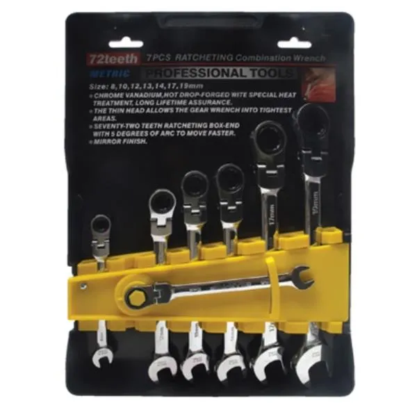 베스토 플렉시블 라쳇렌치세트 T GW 7FS 8, 10, 12, 13, 14, 17, 19mm(7pcs) 렌찌 수공구 랜치 가격비교 규격표