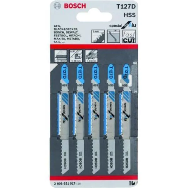 보쉬 특수자재 직쏘날 T127D 100mm 공구 날 직소 가격비교 규격표