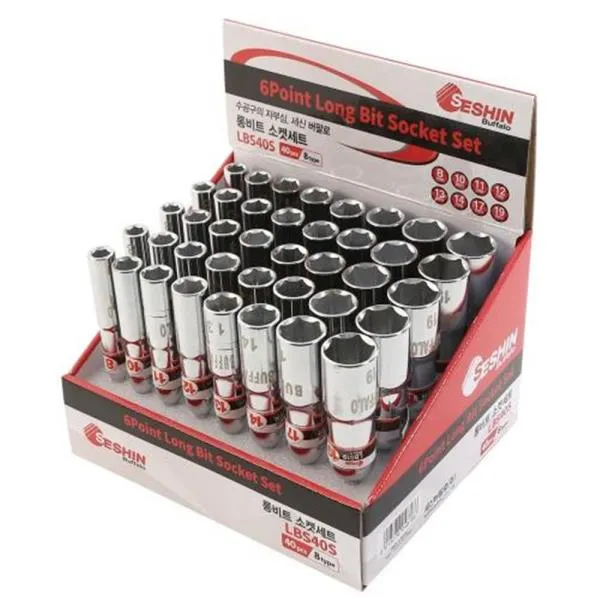 세신버팔로 롱비트소켓세트 LSB40S 40pcs 작업 복스 렌치 가격비교 규격표