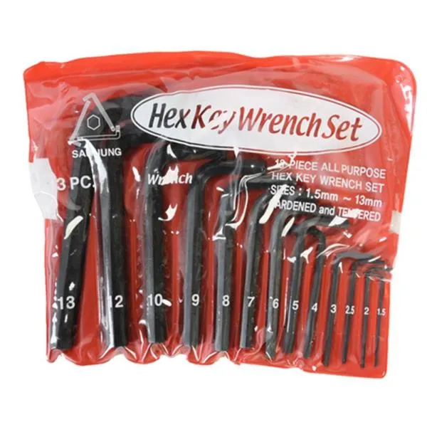 삼정정밀 L렌치세트-쌈지타입B품 1.5 – 13mm 13pcs 렌찌 수작업 공구 가격비교 규격표