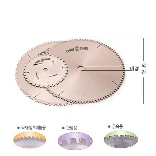 영창 목재용 원형팁쇼 7타입 184x60Tx19mm 팁쇼 팁소 톱날 가격비교 규격표