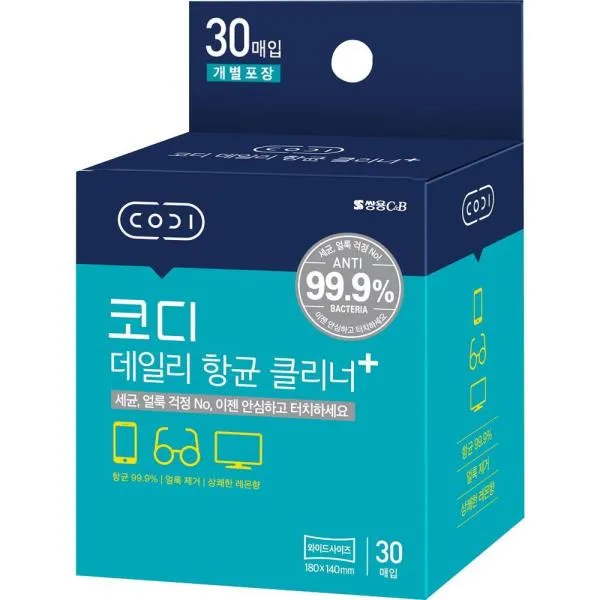 쌍용씨앤비 향균클리너 GSC05018 30매/1통 가격비교 규격표