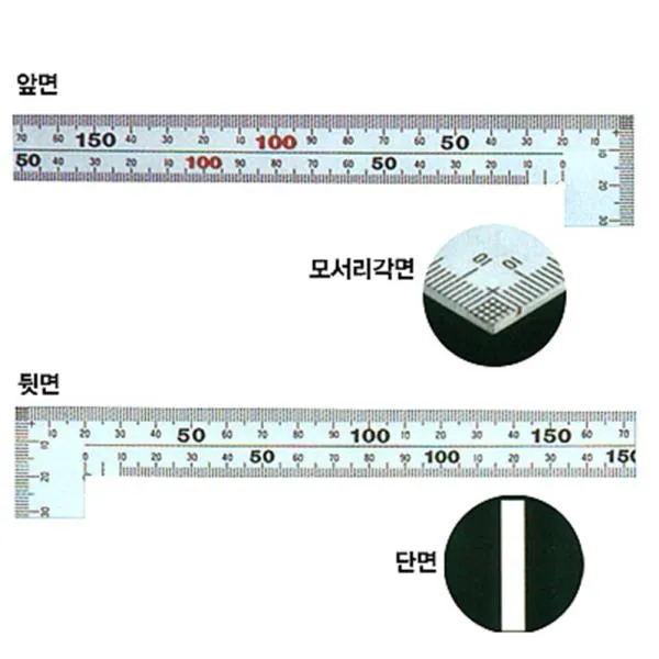 신와 철공용 직각자 S 10405 25 x 50cm 측정 길이 계측 가격비교 규격표