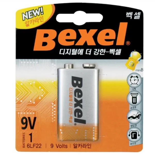 벡셀 알카라인 건전지 6LF22 9V 가격비교 규격표