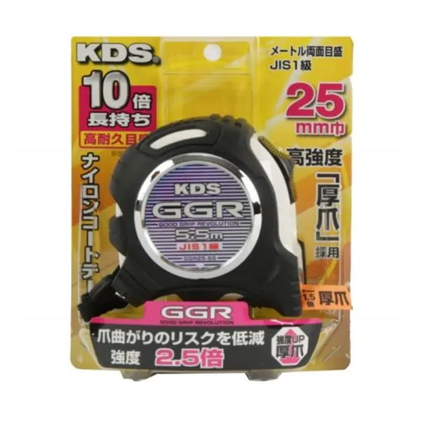 KDS 줄자 GGR25 55 줄자-GG레볼루션(고무그립) 길이 공구 측정 가격비교 규격표