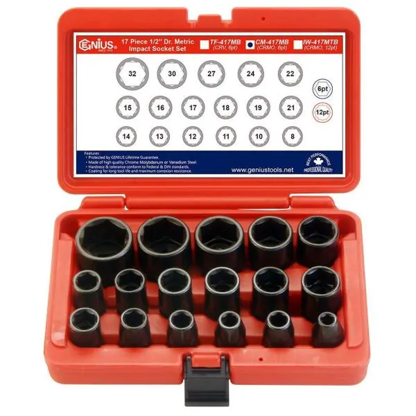 지니어스 1/2 임팩트소켓세트 CM 417MB 1/2SQ 작업 복스 알 가격비교 규격표