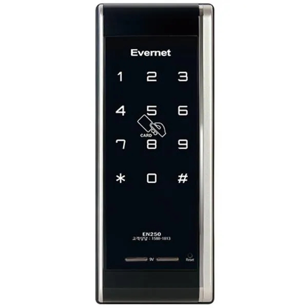 에버넷 디지털도어록-샤시문용 SASH EN250-SN 비밀번호+카드키 가격비교 규격표
