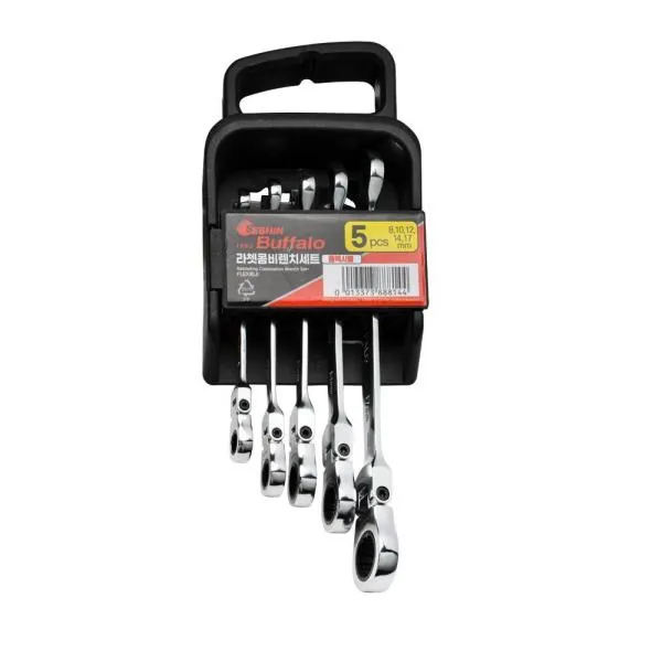 세신버팔로 라쳇콤비렌치세트-플렉시블 5pcs 8, 10, 12, 14, 17mm 공구 랜치 렌찌 가격비교 규격표