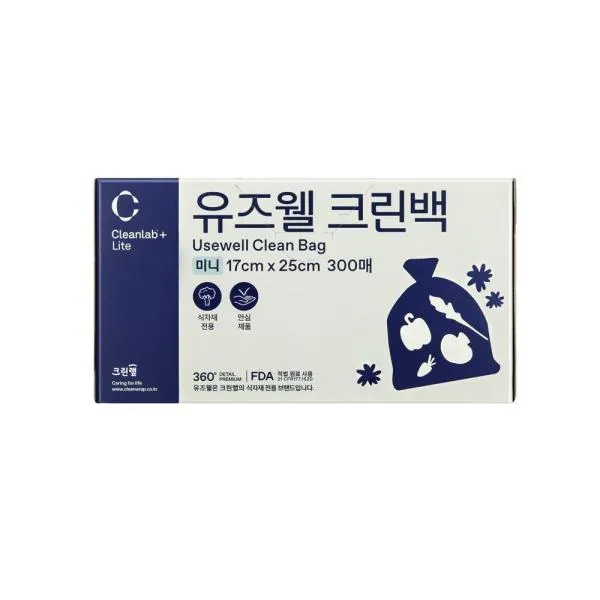 크린랩 위생백 유즈웰 크린백 미니(300) 17cm 가격비교 규격표