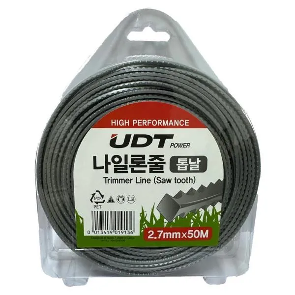 UDT 나일론줄-톱날형 50m 2.7mm 가격비교 규격표