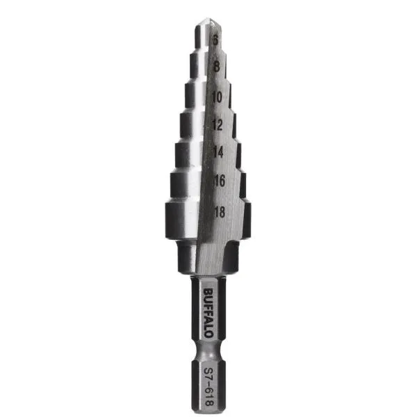 세신버팔로 직선형 스텝드릴-육각생크 S7-618(HEX) 6 – 18mm 가격비교 규격표