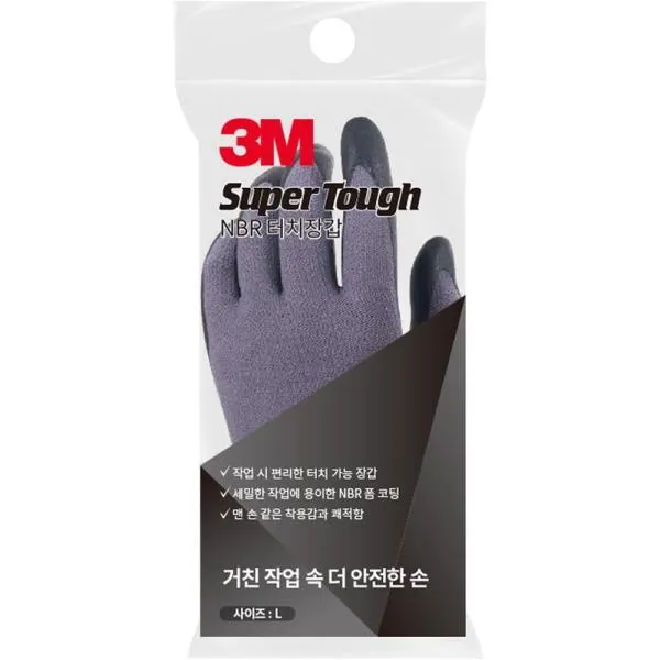 3M NBR폼 코팅장갑 슈퍼터프 NBR 터치 L 가격비교 규격표
