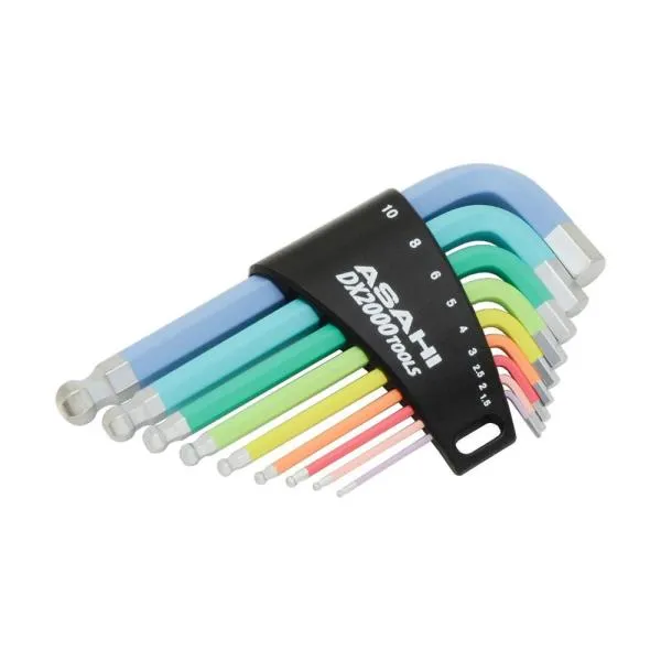 아사히 컬러 볼렌치세트 AZUS910 1.5, 2, 2.5, 3, 4, 5, 6, 8, 10mm 가격비교 규격표