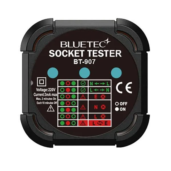블루텍 콘센트접지확인시험기 BT-907 AC220V 가격비교 규격표