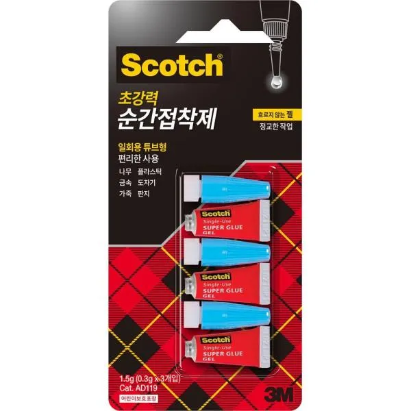 3M 순간접착제 AD119 젤 가격비교 규격표