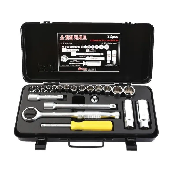 세신버팔로 소켓렌치 세트 1/4x3/8DR 22pcs 렌찌 수공구 복스 가격비교 규격표