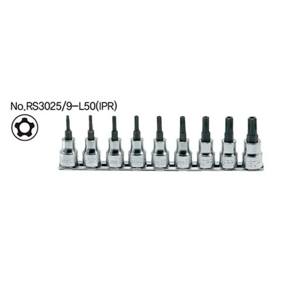 코켄 3/8타입 5각 별비트소켓레일세트 RS3025/9 L50(IPR) 9pcs 작업 빗트 복스 가격비교 규격표
