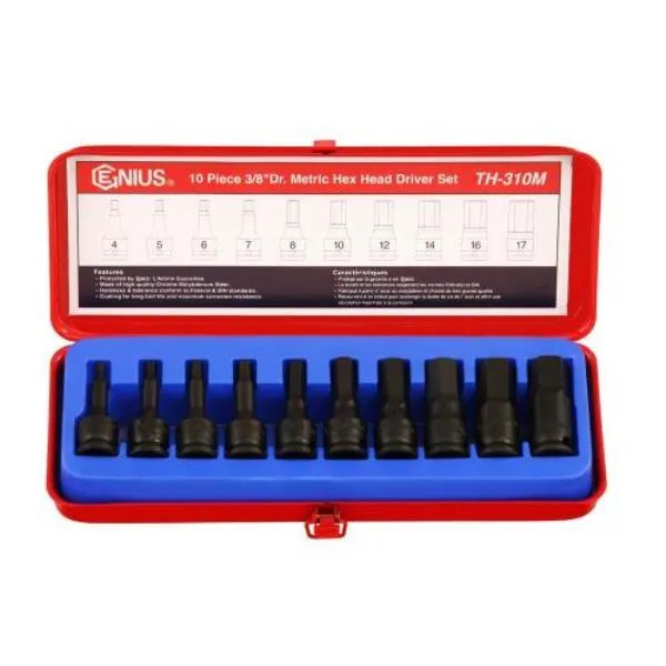 지니어스 육각비트소켓 세트 TH 310M 3/8SQx4-17mm 렌치 복스 빗트 가격비교 규격표