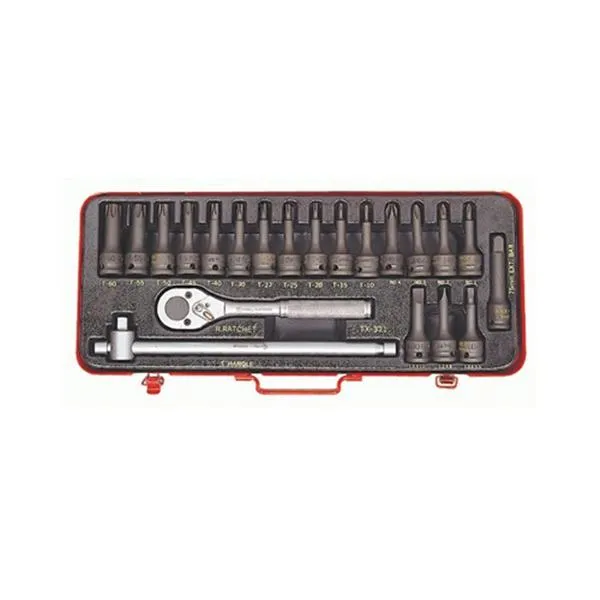 지니어스 3/8SQ 별비트소켓세트 TX 321 21pcs 공구 복스 렌치 가격비교 규격표
