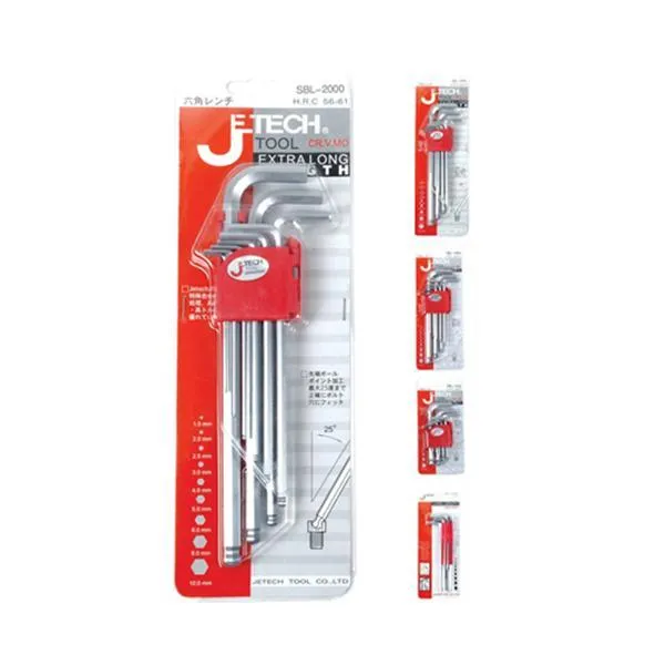 제이테크 크롬 볼렌치세트 SBL 2000 9PCS-1.5-10mm 수공구 셋트 렌찌 가격비교 규격표