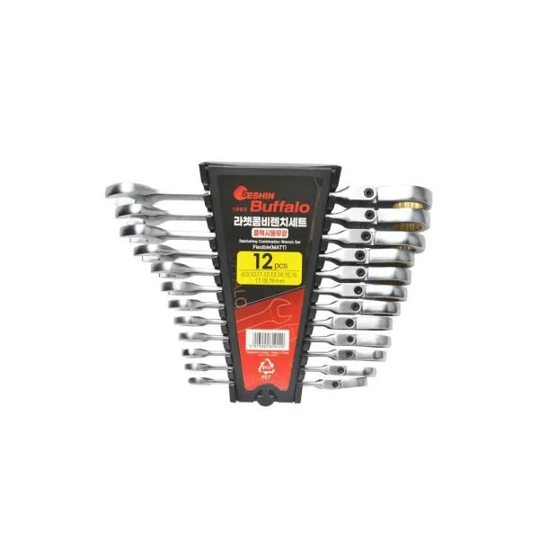 세신버팔로 플렉시블 라쳇콤비렌치세트-무광 12pcs 공구 복스 가격비교 규격표