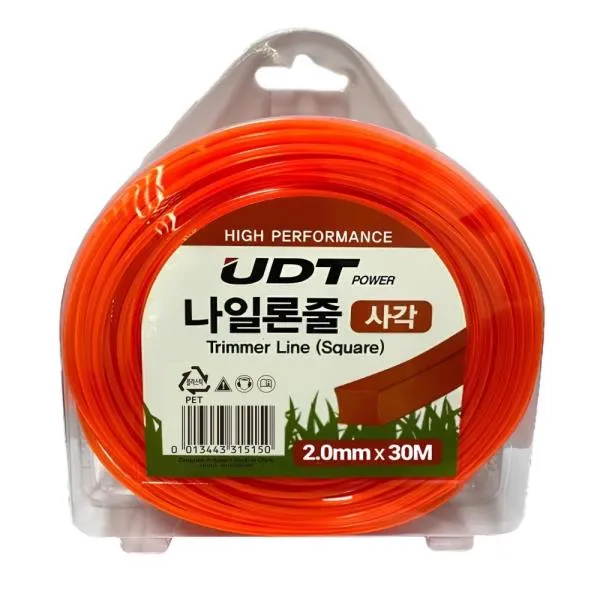 UDT 충전예초기용 나일론줄 사각형 2.0mm 가격비교 규격표