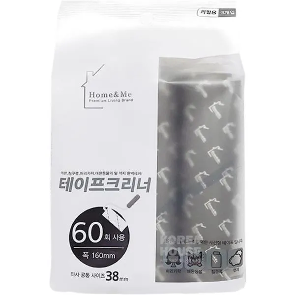 코리아하우스 테이프크리너 리필 홈앤미 초강력 사선킷팅 리필 3P 160mm 가격비교 규격표